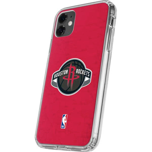 NBA Houston Rockets Distressed iPhone 11 Clear Case