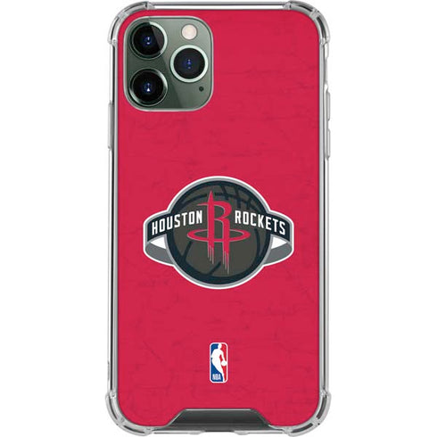 NBA Houston Rockets Distressed iPhone 11 Pro Max Clear Case