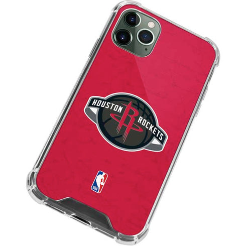 NBA Houston Rockets Distressed iPhone 11 Pro Max Clear Case