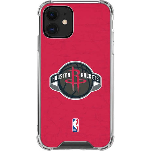 NBA Houston Rockets Distressed iPhone 12 Clear Case