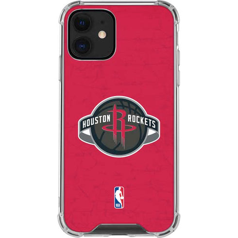 NBA Houston Rockets Distressed iPhone 12 Mini Clear Case