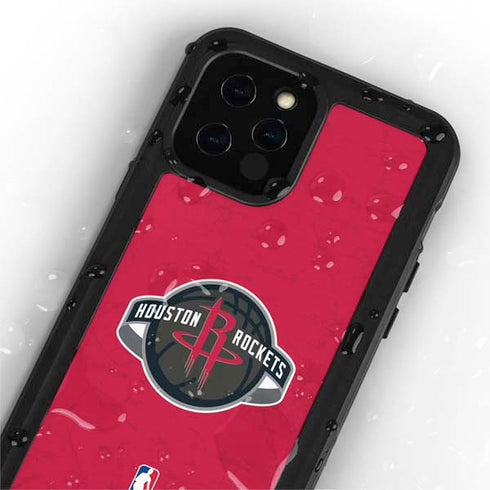 NBA Houston Rockets Distressed iPhone 12 Pro Waterproof Case