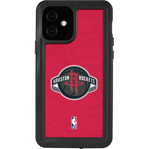 NBA Houston Rockets Distressed iPhone 12 Waterproof Case