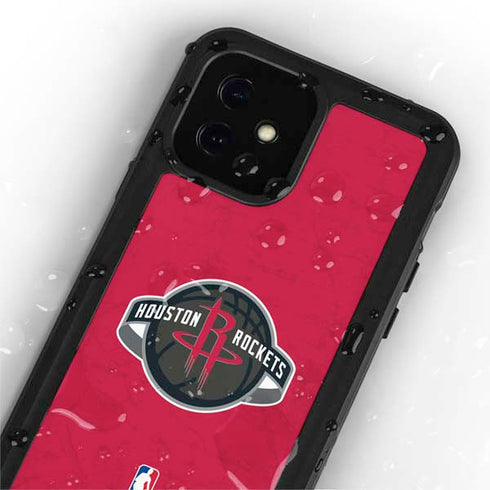 NBA Houston Rockets Distressed iPhone 12 Waterproof Case