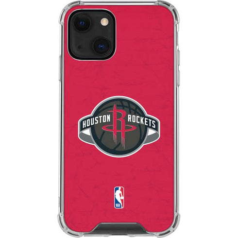 NBA Houston Rockets Distressed iPhone 13 Clear Case