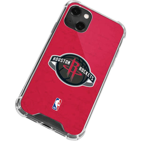 NBA Houston Rockets Distressed iPhone 13 Mini Clear Case