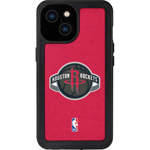 NBA Houston Rockets Distressed iPhone 13 Mini Waterproof Case