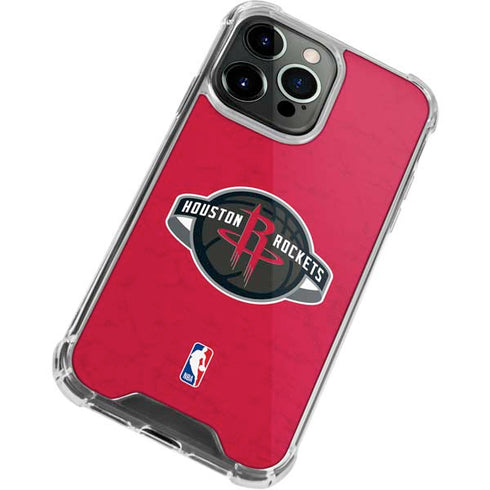 NBA Houston Rockets Distressed iPhone 13 Pro Clear Case