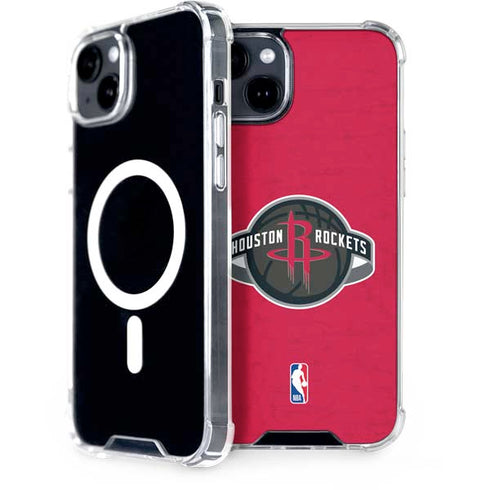 NBA Houston Rockets Distressed iPhone 15 Plus MagSafe Case