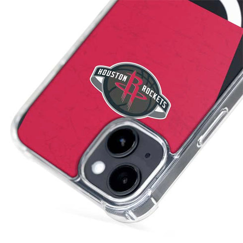 NBA Houston Rockets Distressed iPhone 15 Plus MagSafe Case