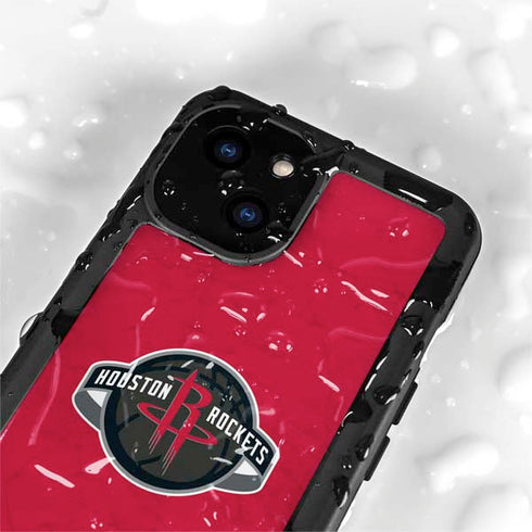 NBA Houston Rockets Distressed iPhone 15 Plus Waterproof Case