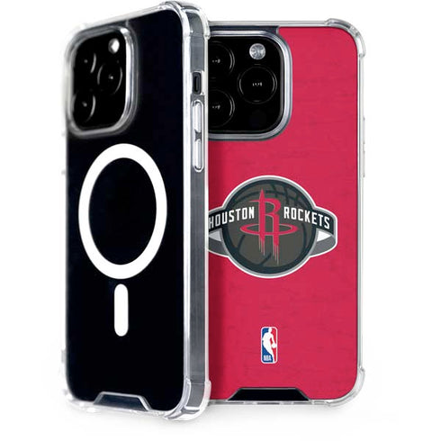 NBA Houston Rockets Distressed iPhone 15 Pro MagSafe Case