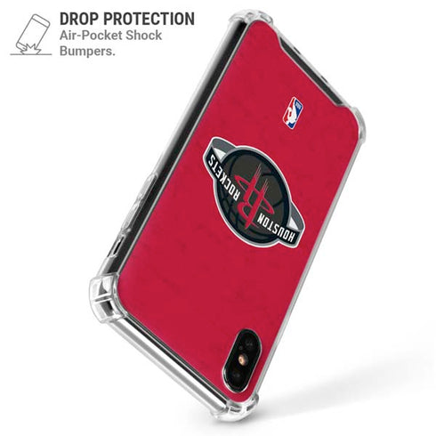 NBA Houston Rockets Distressed iPhone X/XS Clear Case