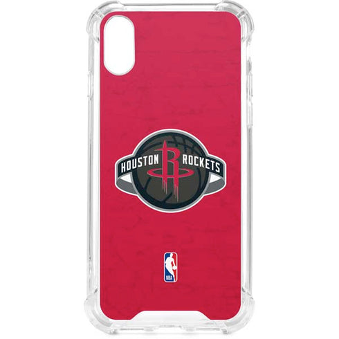 NBA Houston Rockets Distressed iPhone XS Clear Case