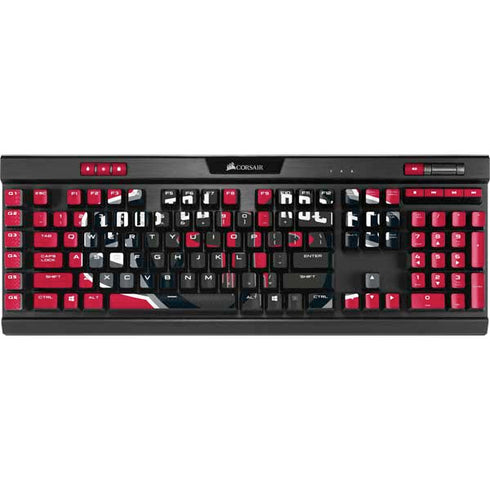 NBA Houston Rockets Distressed K95 RGB PLATINUM Mechanical Gaming Keyboard Skin