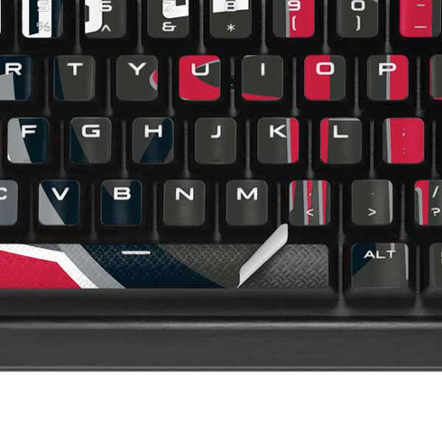 NBA Houston Rockets Distressed K95 RGB PLATINUM Mechanical Gaming Keyboard Skin