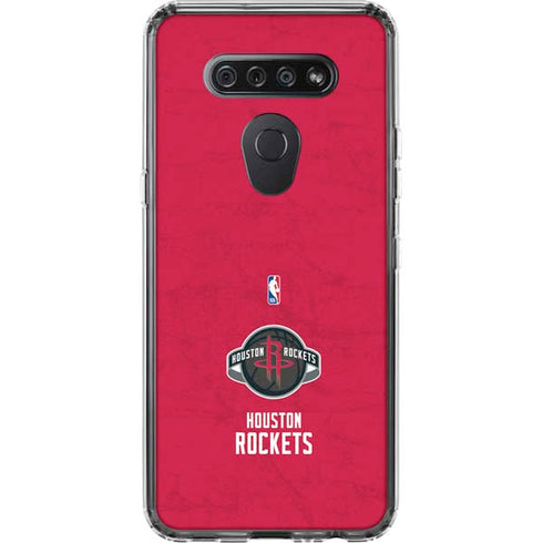 NBA Houston Rockets Distressed LG K51/Q51 Clear Case