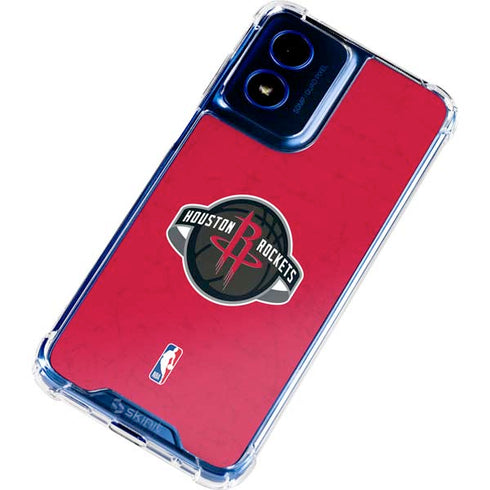 NBA Houston Rockets Distressed Moto G 5G (2024) Clear Case
