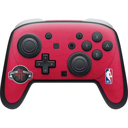 NBA Houston Rockets Distressed Nintendo Switch 2 (2025) Pro Controller Skin