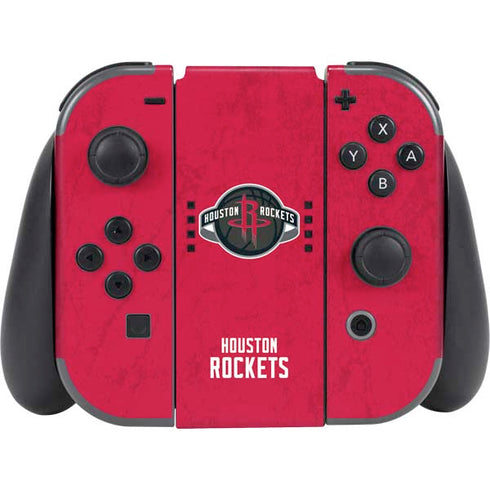 NBA Houston Rockets Distressed Nintendo Switch (2017-2021) Joy-Con Controller Skin