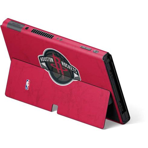 NBA Houston Rockets Distressed Nintendo Switch OLED (2021) Skin