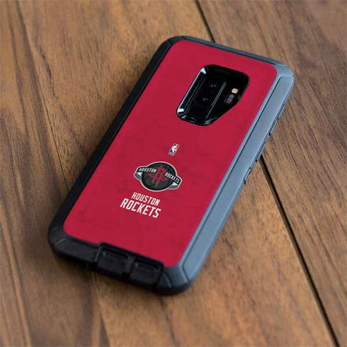 NBA Houston Rockets Distressed Otterbox Defender Galaxy Skin
