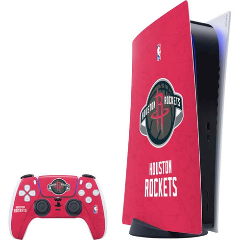 NBA Houston Rockets Distressed PlayStation PS5 Skins