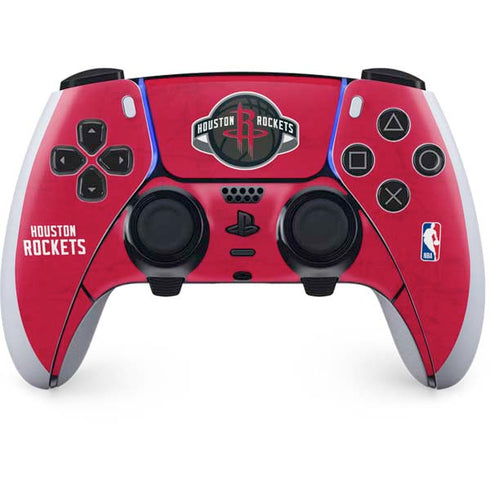 NBA Houston Rockets Distressed PS5 DualSense Edge Pro Controller Skin