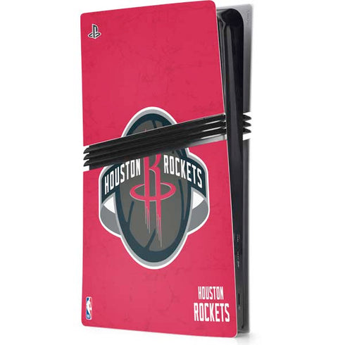 NBA Houston Rockets Distressed PS5 Pro Console Skin