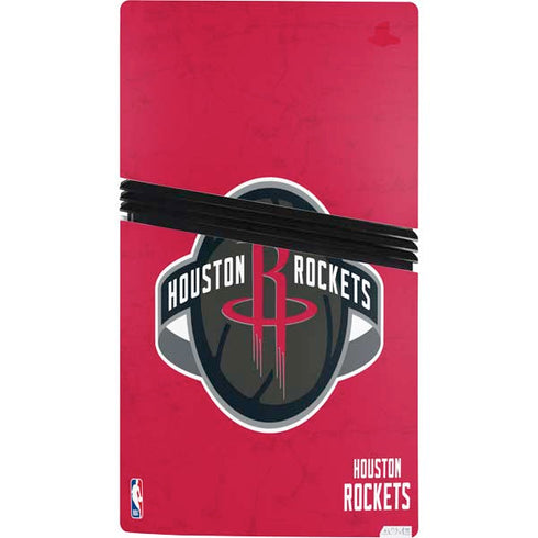 NBA Houston Rockets Distressed PS5 Pro Console Skin
