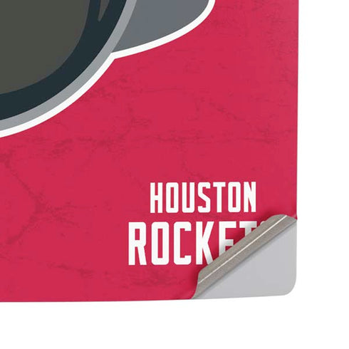 NBA Houston Rockets Distressed PS5 Pro Disk Console Skin