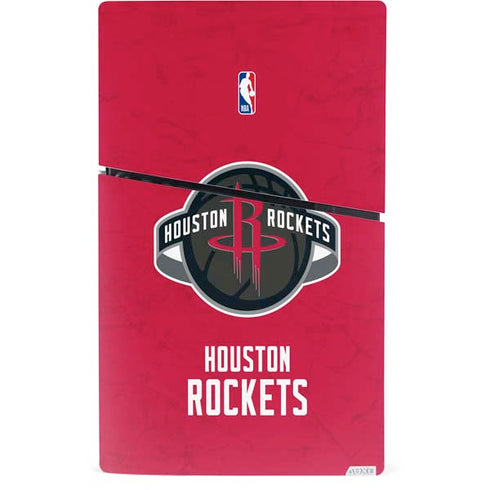 NBA Houston Rockets Distressed PS5 Slim Digital Edition Bundle Skin