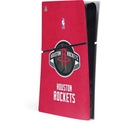 NBA Houston Rockets Distressed PS5 Slim Digital Edition Console Skin