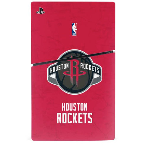 NBA Houston Rockets Distressed PS5 Slim Digital Edition Console Skin