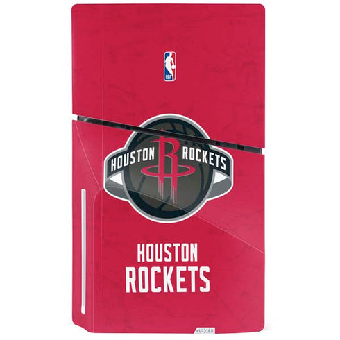 NBA Houston Rockets Distressed PS5 Slim Disk Bundle Skin