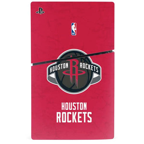 NBA Houston Rockets Distressed PS5 Slim Disk Console Skin