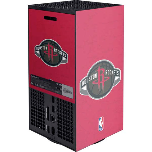 NBA Houston Rockets Distressed XBox Series X Digital Edition Console Skin