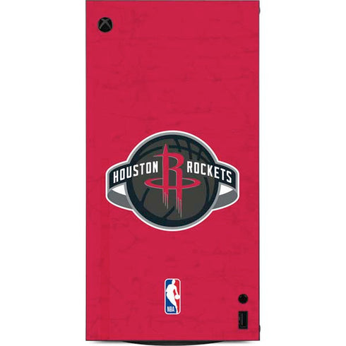 NBA Houston Rockets Distressed XBox Series X Digital Edition Console Skin