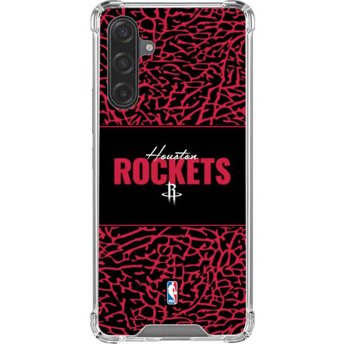 NBA Houston Rockets Elephant Print Galaxy A17 Clear Case