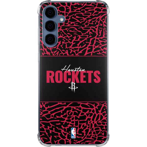 NBA Houston Rockets Elephant Print Galaxy A35 5G Clear Case