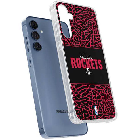 NBA Houston Rockets Elephant Print Galaxy A35 5G Clear Case