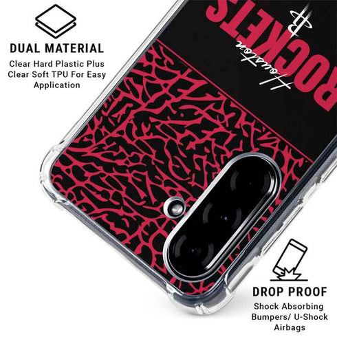 NBA Houston Rockets Elephant Print Galaxy A36 5G Clear Case