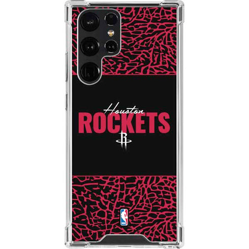 NBA Houston Rockets Elephant Print Galaxy S23 Ultra Clear Case