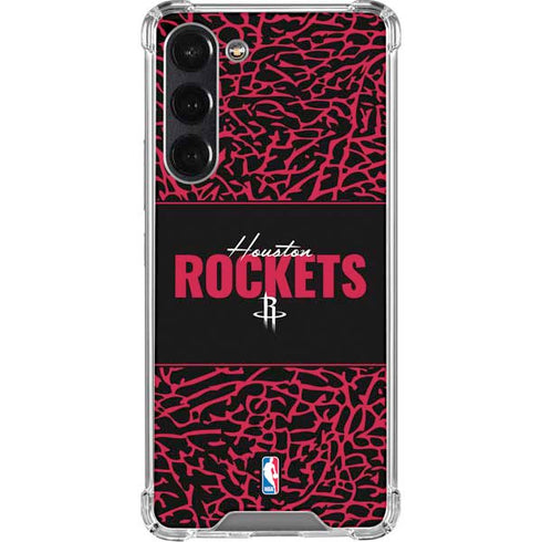 NBA Houston Rockets Elephant Print Galaxy S24 FE Clear Case