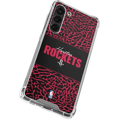 NBA Houston Rockets Elephant Print Galaxy S24 FE Clear Case