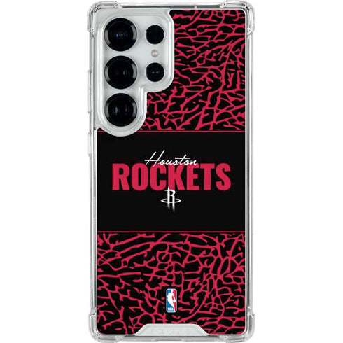 NBA Houston Rockets Elephant Print Galaxy S25 Ultra Clear Case