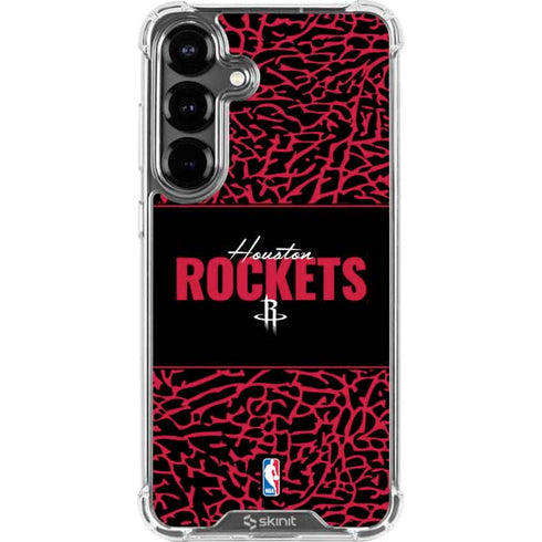 NBA Houston Rockets Elephant Print Galaxy S26 Clear Case