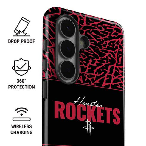 NBA Houston Rockets Elephant Print Galaxy S26 Impact Case