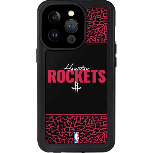 NBA Houston Rockets Elephant Print iPhone 15 Pro Waterproof Case