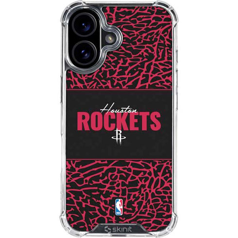 NBA Houston Rockets Elephant Print iPhone 16 Clear Case